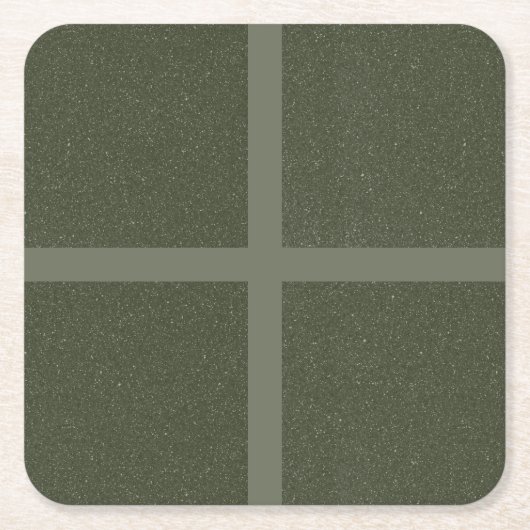 Moss Green Grid Pattern - Paper Untersetzer (Vorderseite)