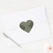 Moss Green Heart Aufkleber (Umschlag)