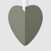 Moss Green Heart Ornament, Split Design - Custom Ornament (Vorderseite)