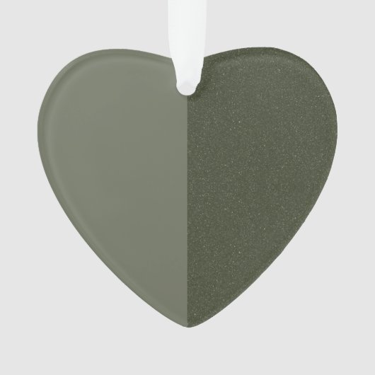 Moss Green Heart Ornament, Split Design - Custom Ornament (Vorderseite)