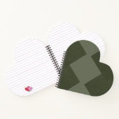 Moss Green Heart Shaped Notebook Notizblock (Innenseite)