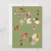 Moss Green Herbst Bridal Dusche Einladung (Rückseite)