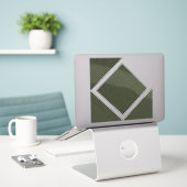 Moss Green Hollow Diamond Vinyl Sticker (Laptop auf Schreibtisch)