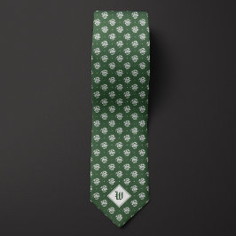 Moss Green Iconic Dragon Monogram Krawatte