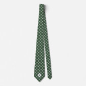 Moss Green Iconic Dragon Monogram Krawatte (Vorderseite)