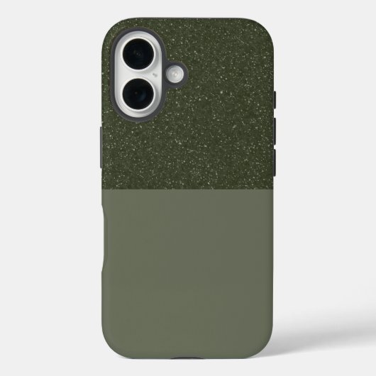 Moss Green iPhone 16 Case - individuell anpassbar (Rückseite)