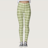 Moss Green Kariert Leggings (Vorderseite)