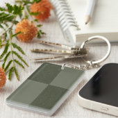 Moss Green Karo Pattern Schlüsselanhänger - Anpass (Vorderseite rechts)