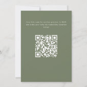 Moss Green Large Text Silent Auction Einladung (Rückseite)