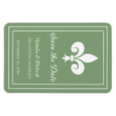 Moss Green Lilie Save the Date Magnet (Horizontal)