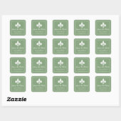 Moss Green Lilie Save the Date Stickers (Blatt)