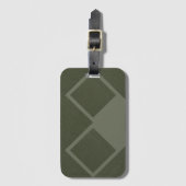 Moss Green Luxe Gepäcktag - zwei Diamanten Gepäckanhänger (Vorderseite Vertikal)