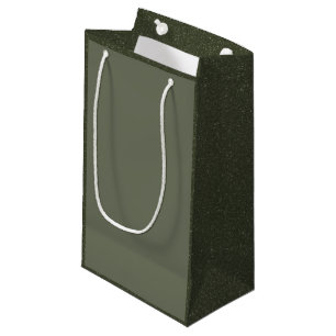 Moss Green Luxe Geschenktasche mit texturierten Se Kleine Geschenktüte