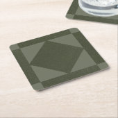 Moss Green Luxe Grid - Paper Untersetzer (angewinkelt)