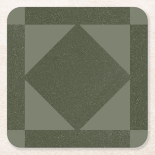 Moss Green Luxe Grid - Paper Untersetzer
