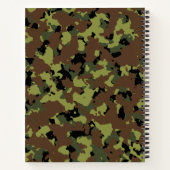 Moss Green Military Camouflage Notizbuch (Rückseite)