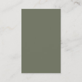 Moss Green Minimal Business Card - individuell anp Visitenkarte