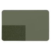 Moss Green Minimal Magnet mit unterem Akzent (Horizontal)