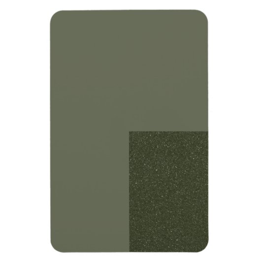 Moss Green Minimal Magnet mit unterem Akzent (Vertikal)