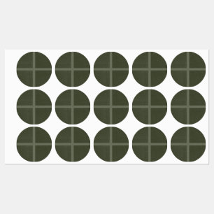 Moss Green Minimalistisch Cross Grill Stickers - M Etiketten