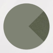 Moss Green Minimalistisch Pie Slice Stickers - Lab Etiketten (Design 1)