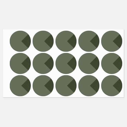 Moss Green Minimalistisch Pie Slice Stickers - Lab Etiketten (Blatt)