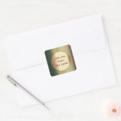 Moss Green mit dem Lemon Personal Message Gift Lab Quadratischer Aufkleber (Umschlag)