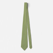 Moss Green mit Elfenbeinwein Pinstripes Krawatte (Vorderseite)