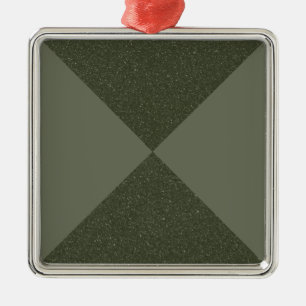 Moss Green Modern Cross Ornament Aus Metall