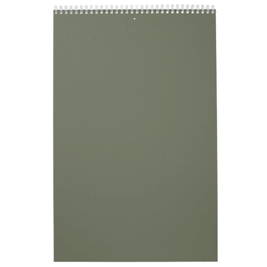 Moss Green Modern Minimal Wall Calendar - Custom Kalender (Titelbild)