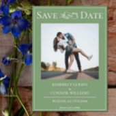 Moss Green Modern Modern Foto Save the Date