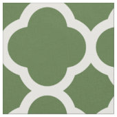 Moss Green Modern Quatrefolie Grosses Format Stoff (Nahaufnahme)
