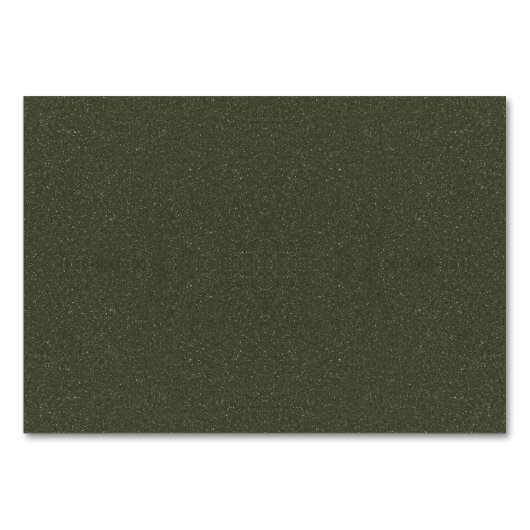 Moss Green Noise Effect Table Card - Anpassbar Tischnummer (Vorderseite)