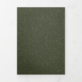 Moss Green Noise Effect Trifold Einladung - Anpass (Cover)