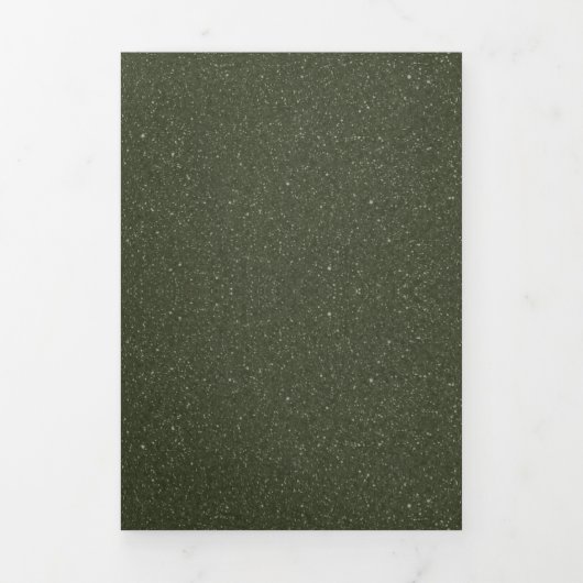 Moss Green Noise Effect Trifold Einladung - Anpass (Cover)