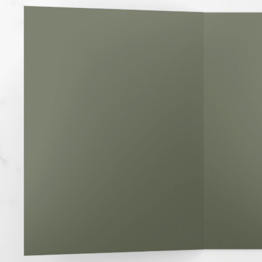 Moss Green Noise Effect Trifold Einladung - Anpass (Innen Erste Seite)