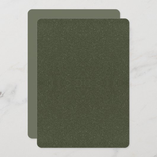 Moss Green Noise Flat Save the Date - individuell  (Vorne/Hinten)