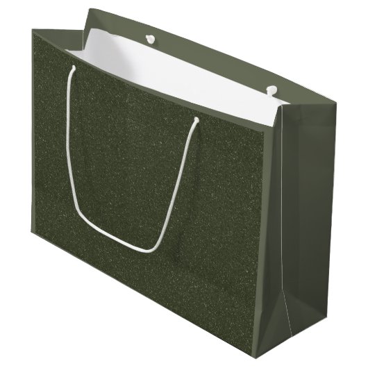 Moss Green Noise Muster Custom Gift Bag Große Geschenktüte (Vorderseite Schrägansicht)