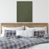 Moss Green Noise Textur Stretched Canvas Print Leinwanddruck (Insitu (Schlafzimmer))