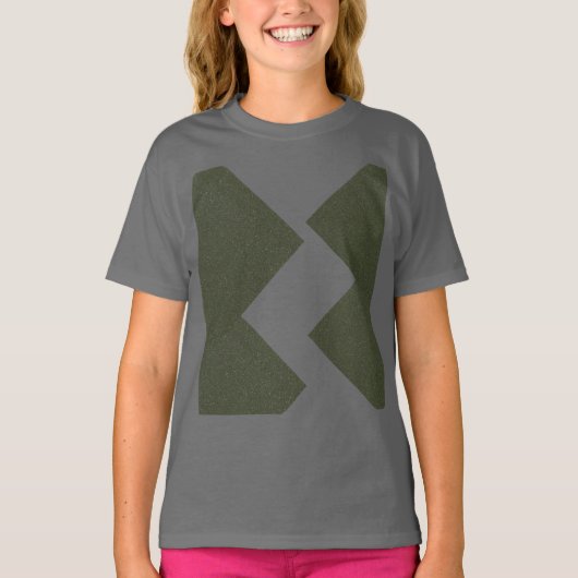 Moss Green Pattern Youth T - Shirt (Vorderseite)