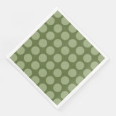 Moss Green Polka Dot Pattern Serviette (Ecke)