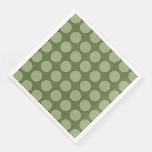 Moss Green Polka Dot Pattern Serviette (Ecke)