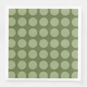 Moss Green Polka Dot Pattern Serviette (Vorderseite)