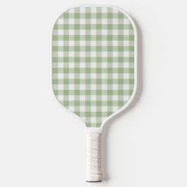Moss Green Preppy Gingham Pickle Ball Pickleball Schläger