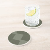 Moss Green Round Sandstone Untersetzer (Seite)
