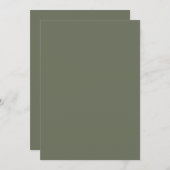 Moss Green Save the Date Card (Vorne/Hinten)