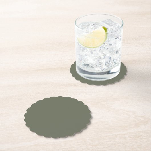 Moss Green Scalloped Paper Untersetzer - individue (Vor Ort)