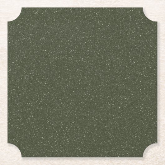 Moss Green Scalloped Paper Untersetzer - individue (Vorderseite)