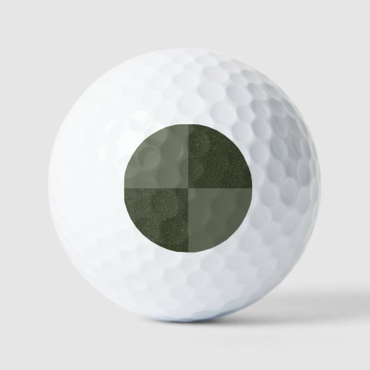 Moss Green Schachbrett Golf Ball Design (Vorderseite)