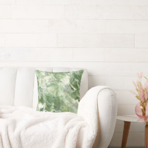 Moss Green Seamless Marble Throw Kissen